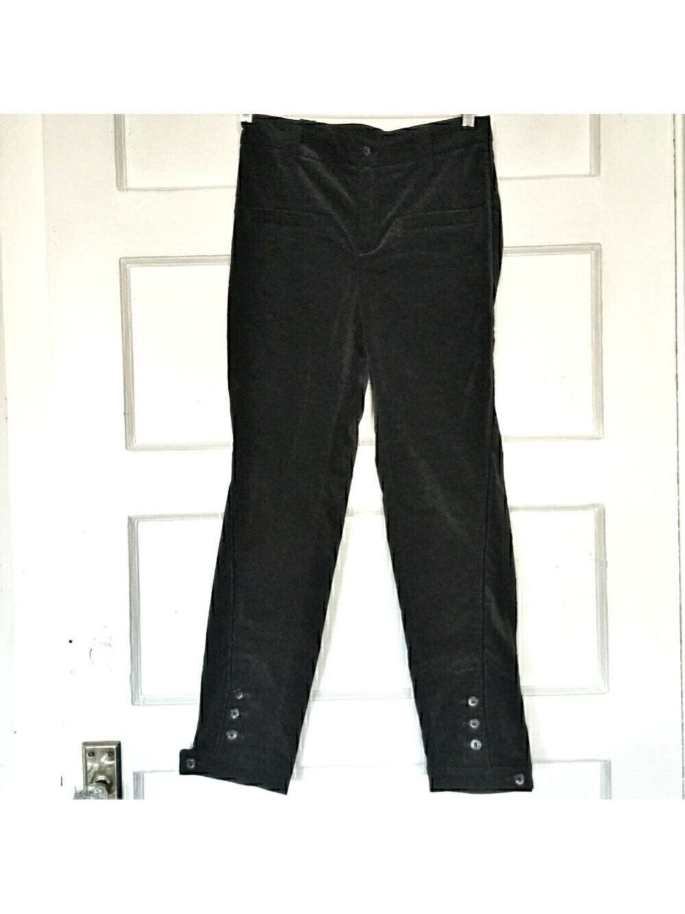 Marimekko Ritva Falla High Waist Ankle Button Velvet Pants